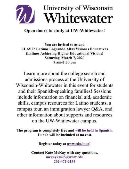 UW Whitewater LLAVE 
